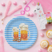 Blau und Weiß mit Biersteins Oktoberfest Pappteller (Party)