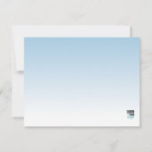 Blau und Weiß Mitteilungskarte (Rückseite)