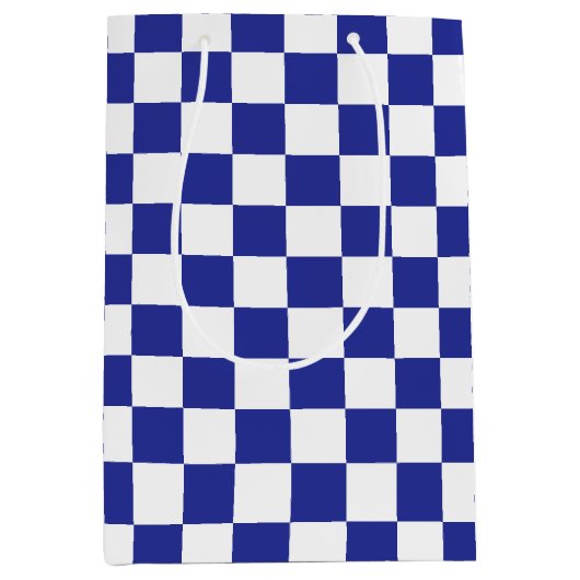 Blau und Weiß Mittlere Geschenktüte (Vorderseite)