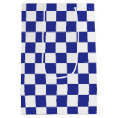 Blau und Weiß Mittlere Geschenktüte (Rückseite)