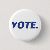 Blau und weiß, modern button (Vorderseite)