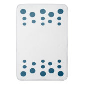 Blau und weiß Moderne Blasen Punkte Badematte (Vorderseite Vertikal)