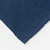 Blau und Weiß | Moderne Monogramm-Fleece Fleecedecke (Ecke)