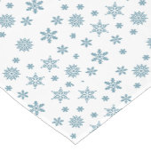 Blau und weiß Moderne Schneeflocken Weihnachten Kurzer Tischläufer (Ecke)