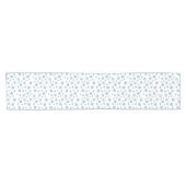 Blau und weiß Moderne Schneeflocken Weihnachten Kurzer Tischläufer (Horizontal)