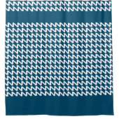 Blau und weiß Moderne Sharp Waves Duschvorhang (Vorderseite)