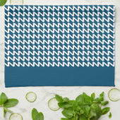 Blau und weiß Moderne Sharp Waves Geschirrtuch (Gefaltet)