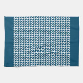 Blau und weiß Moderne Sharp Waves Geschirrtuch (Horizontal)