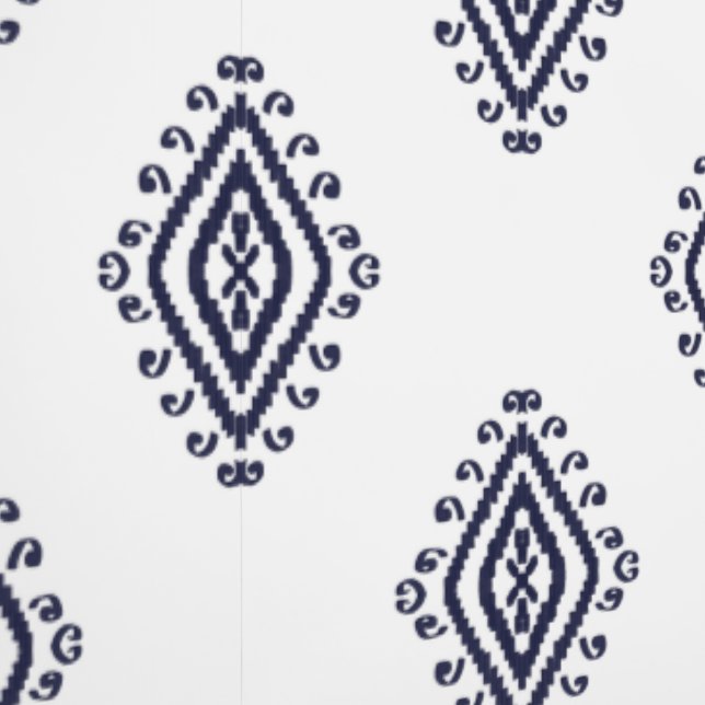 Blau und Weiß Modernes geometrisches Muster Tapete (Naht)