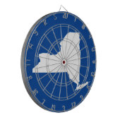 Blau und Weiß New York Dartscheibe (Vorderseite Links)