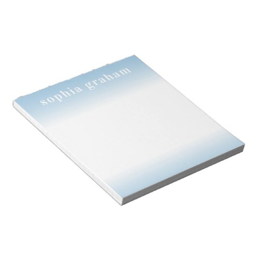 Blau und Weiß Notizblock (angewinkelt)