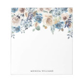 Blau und Weiß Notizblock (Vorderseite)