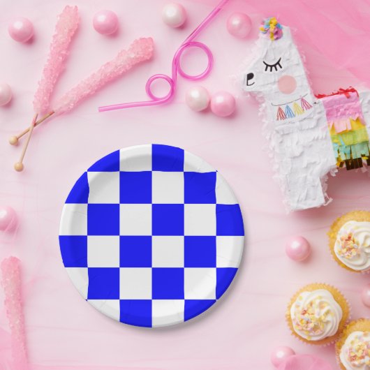 Blau und Weiß Pappteller (Party)