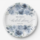 Blau und Weiß Pappteller (Vorderseite)