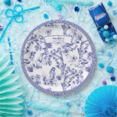 Blau und Weiß Pappteller (Party)