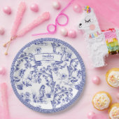 Blau und Weiß Pappteller (Party)