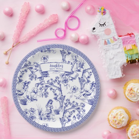 Blau und Weiß Pappteller (Party)