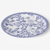 Blau und Weiß Pappteller (Schrägansicht)