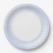 Blau und Weiß Pappteller (Vorderseite)