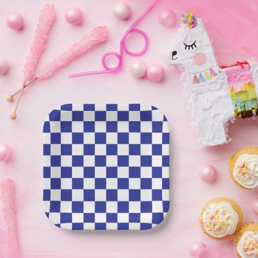 Blau und Weiß Pappteller (Party)