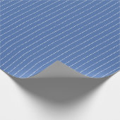 Blau und Weiß Pinstripe Geschenkpapier (Ecke)