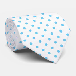 Blau und Weiß Polka Dot Necktie Krawatte
