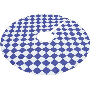 Blau und Weiß Polyester Weihnachtsbaumdecke