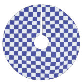 Blau und Weiß Polyester Weihnachtsbaumdecke (Vorderseite)