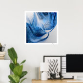 Blau und Weiß Poster (Heimbüro)