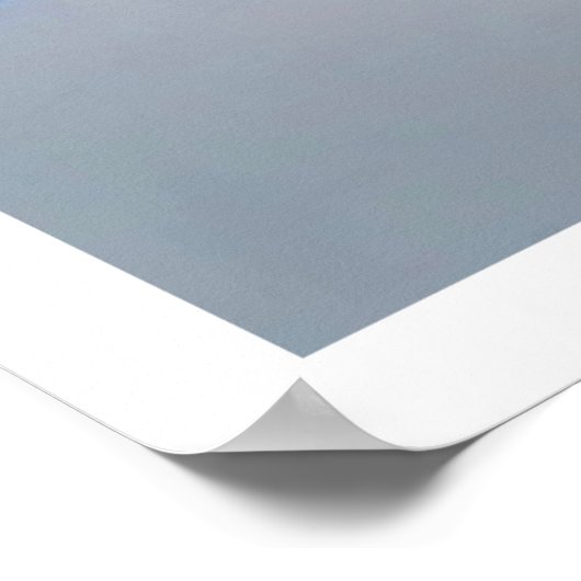 Blau und Weiß Poster (Ecke)