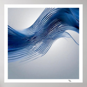 Blau und Weiß Poster