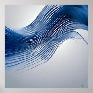 Blau und Weiß Poster