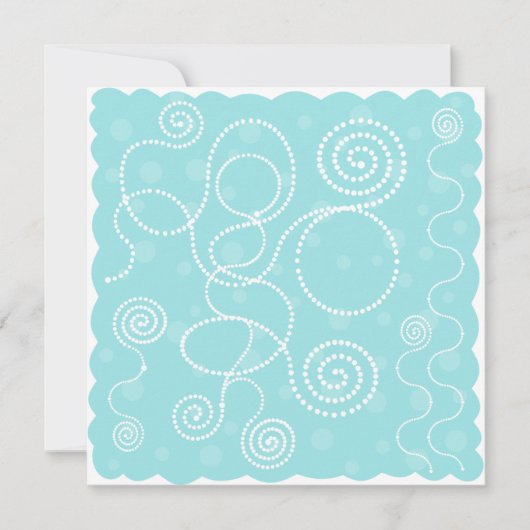 Blau und Weiß Punkte und Wirbel (Vorderseite)