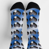 Blau und Weiß, Rasenbowle Socken (Oben)