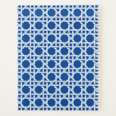 Blau und Weiß | Rattan | Monogramm Planer (Rückseite)