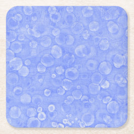 Blau und Weiß Rechteckiger Pappuntersetzer