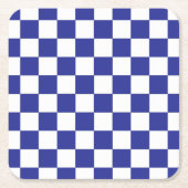 Blau und Weiß Rechteckiger Pappuntersetzer (Vorderseite)
