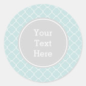 Blau und Weiß Runder Aufkleber (Vorderseite)