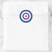 BLAU UND WEISS RUNDER AUFKLEBER (Tasche)