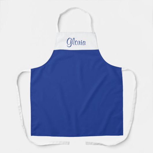 Blau und Weiß Schürze (Vorderseite)