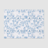 Blau und Weiß Seidenpapier (Vorderseite)