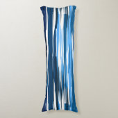 Blau und Weiß Seitenschläferkissen (Vorderseite Vertikal)