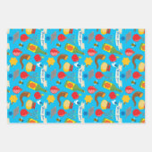 Blau und weiß Shana Tova Geschenkpapier Set (Vorderseite 2)