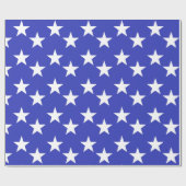 Blau-und Weiß-Stern-Geschenk-Packpapier Geschenkpapier (Flach)