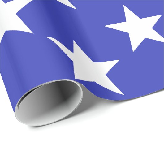 Blau-und Weiß-Stern-Geschenk-Packpapier Geschenkpapier (Rolleneckpunkt)