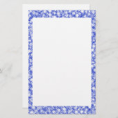 Blau-und Weiß-Stern-Team-Geist-Sport-Farben Briefpapier (Vorne/Hinten)