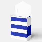 Blau und Weiß Streifen Custom Text Happy Hanukkah Geschenkschachtel (Geöffnet)