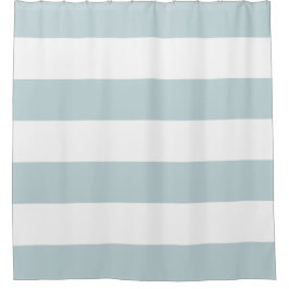 Blau und Weiß Streifen Farbe nach Maß Duschvorhang