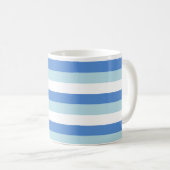 Blau und Weiß Streifen Kaffeetasse (VorderseiteRechts)
