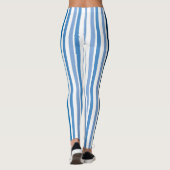 Blau und Weiß Streifen Leggings (Rückseite)